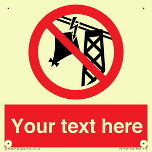 Custom prohibition do not fly kites near overhead electrical power lines